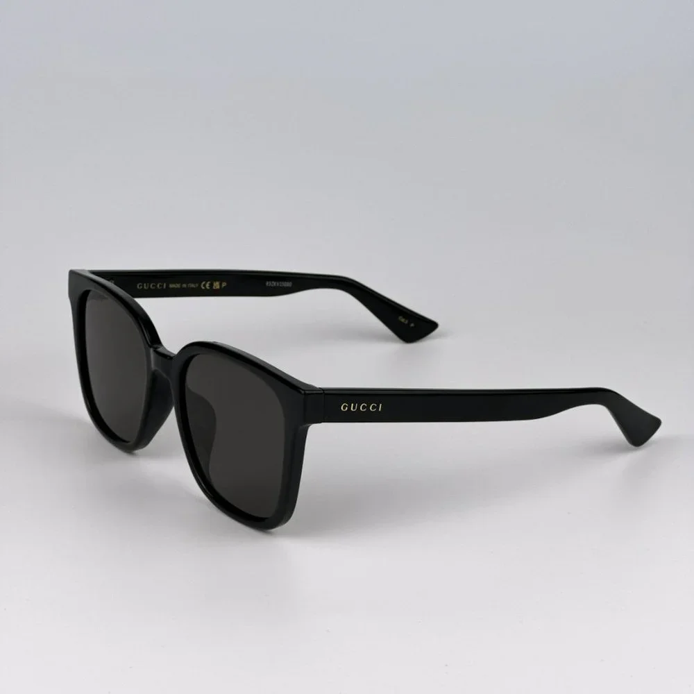 Gucci GG1346SK 002 BRAND NEW Sunglasses Black Brown Polarized Square Unisex